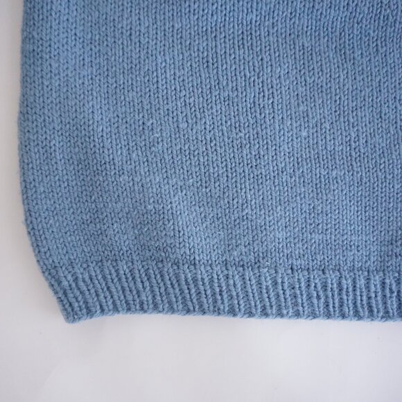 19th Avenue Blue Fair Isle Wool Sweater Peach Cream Knit Retro Cabin Winter L - Picture 6 of 10